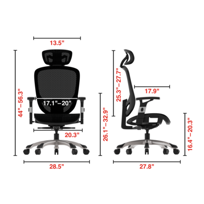Quill Brand® Hyken Mesh Task Chair, Black (23481-CC)