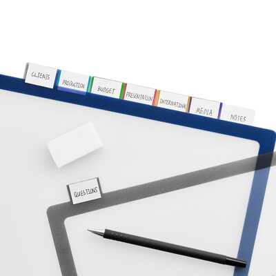 Staples Better Print & Apply Label Plastic Divider, 8 Tabs, Assorted Colors, 1 Set (ST23281/23281)