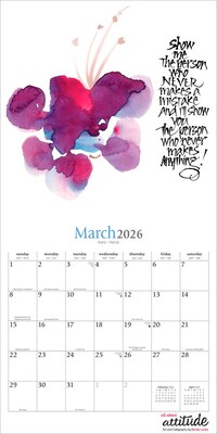 2026 BrownTrout All About Attitude 12" x 12" Monthly Wall Calendar (9798330707805)