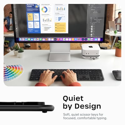 Satechi Slim EX3 Wireless Keyboard, USB-C, Space Black (ST-KEX3C-EN)