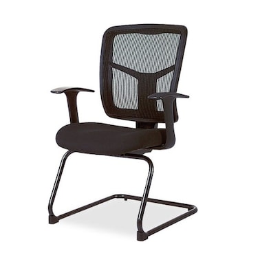 Lorell ErgoMesh Series Mesh Back Guest Chair, 27W x 27.8D x 41H, Black (LLR86202)