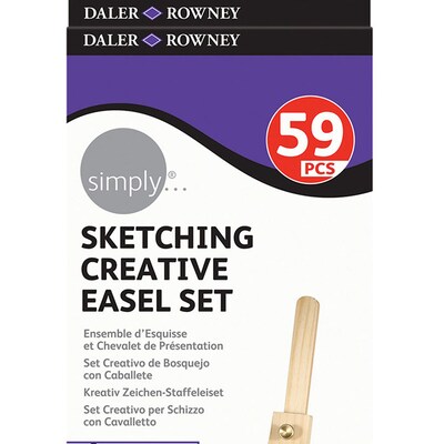 Daler-Rowney Simply... Sketching Creative Easel Set, 59/Pack (DRWD646200201)