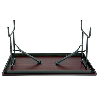 ICEBERG Premium Folding Table, 60" x 30", Mahogany (55214)