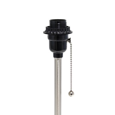 Creekwood Home Oslo 19.5" LED Table Lamp with USB Port, Brushed Steel/Teal Shade (CWT-2012-TL)