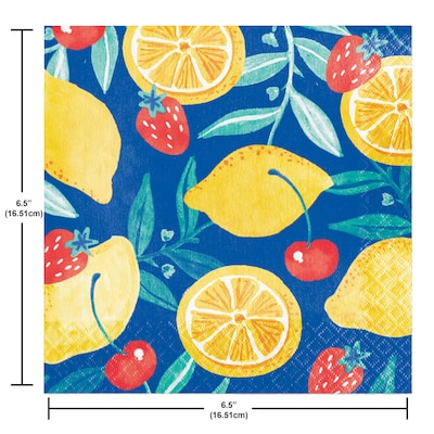 Say Hooray! Fresh Fruits Summer Disposable Party Tableware Set, 49/Pack (DTC9631E2A)