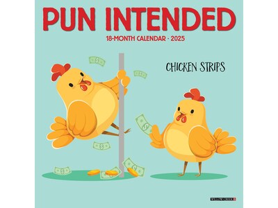 2025 Willow Creek Pun Intended 7" x 7" Monthly Wall Calendar (45930)