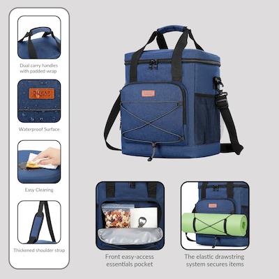 Dukap Dash Polyester Lunch Bag, Blue (CDKDAS16BLU)
