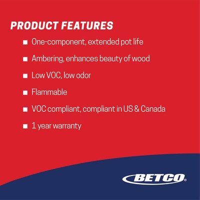 Betco Emulsion PRO+ Commercial Gloss Wood Floor Finish and Sealer, Light Amber, 5 Gal Pail (BETB06750512)