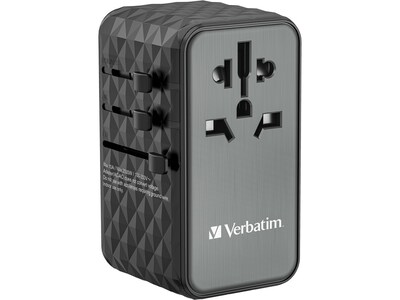 Verbatim UTA-06 Plastic Travel Power Adapter, Black (32121)