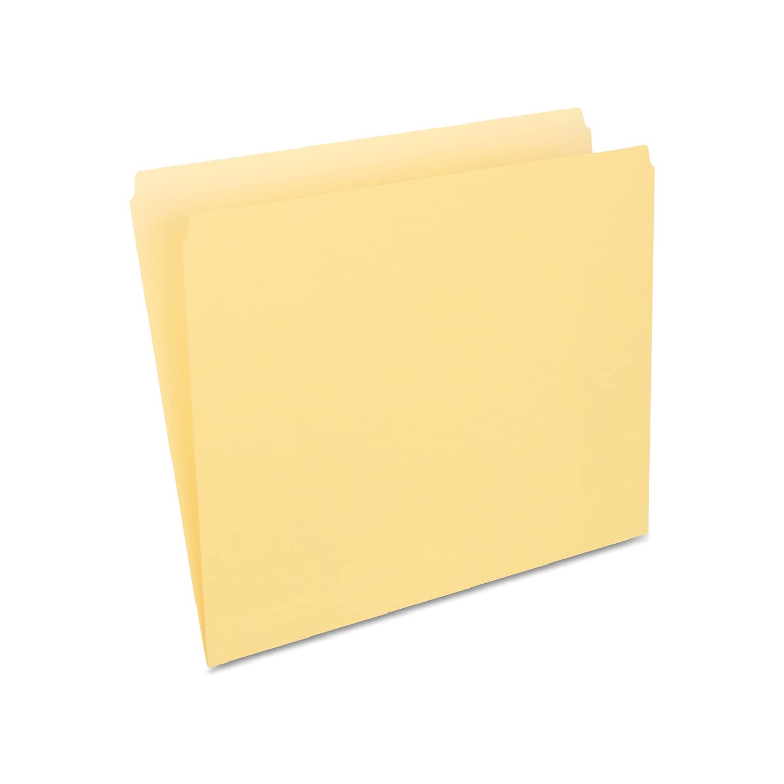 Quill Brand® File Folders, Straight-Cut, Letter Size, Yellow, 100/Box (7409YW)