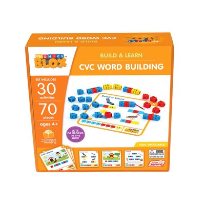 Junior Learning CVC Word Building Rainbow Phonics, Phase 2, 100/Set (JRL734)