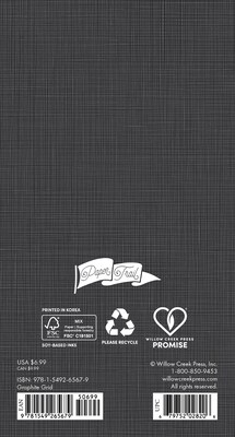 2027 Willow Creek Graphite Grid 3.5 x 6.5 Monthly Pocket/Wallet Calendar, Assorted Colors (65679)