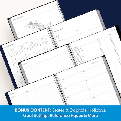 2027 Blue Sky 8.5" x 11" Weekly & Monthly Planner, Deep Blue (160986)