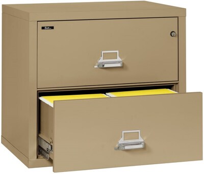 Quill Brand® 31 2-Drawer Fire Resistant Lateral File Cabinet with Lock, Letter/Legal, Sand (Q231LAT