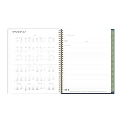 2026 Blue Sky Kelly Ventura Gardens 8.5" x 11" Calendar Year Weekly & Monthly Planner, Plastic Cover, Multicolored (153064)