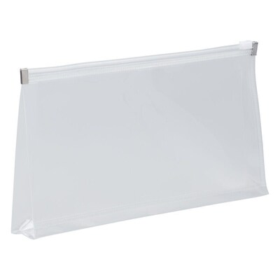 JAM Paper Premium Plastic Filing Envelope with Zipper Closure, Clear, 3/Pack (921Z1CLX3)