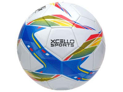 Xcello Sports Size 5 Soccer Balls, Assorted Colors, 6/Pack (XS-SB-S5-6-ASST)