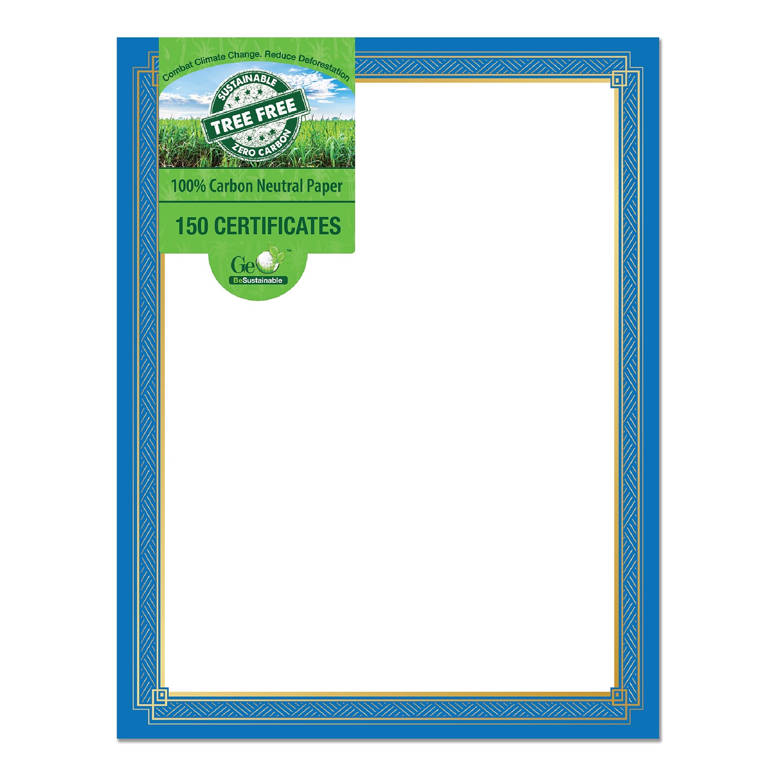 Geographics Rome Achievement Certificates, 8.5 x 11, White/Silver, 15/Pack (48779)