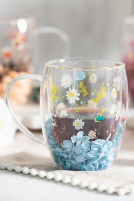 Jeanne Fitz Double Wall Flower Mug