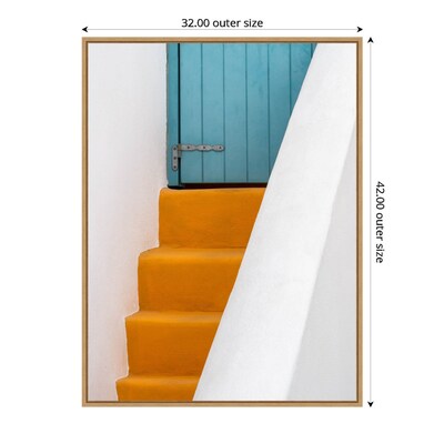 Amanti Art stairs by Markus Auerbach Framed Canvas Wall Art Print, 32" x 42" (A42678027507)