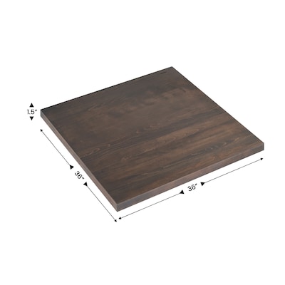 Flash Furniture Bennett 36"W x 36"D 1.5" Thickness Table Top, Wooden, Dark Brown (GSF0033636DKBRN)