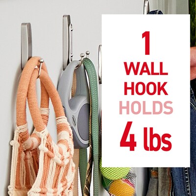Command Large Hook, 4 lb., Brushed Nickel (17036BN-ES)