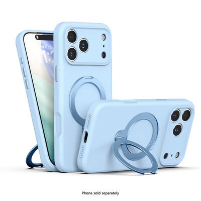 SaharaCase MagSafe Silicone Phone Case for iPhone 18 Pro Max, 360-Degree Kickstand, Wireless Charging, Light Blue (CP01188)
