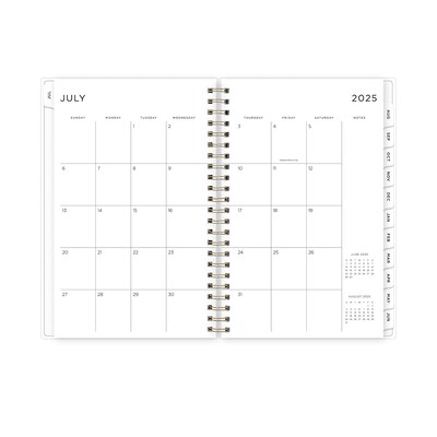 2025-2026 Blue Sky Smoke 5" x 8" Academic Year Weekly & Monthly Planner, Plastic Cover, Multicolored (133682-A26)