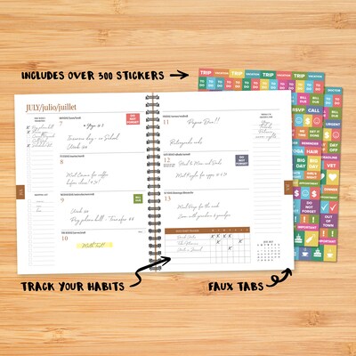 2025-2026 Willow Creek Desertscape 6.5" x 8.5" Academic Year Weekly & Monthly Planner, Multicolored (54833)