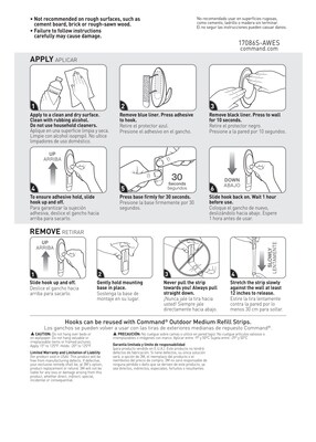Command  Medium Terrace Hooks, 3 lb., Slate, 2/Pack (17086S-AWES)