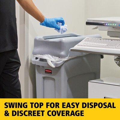 Rubbermaid Slim Jim Indoor Lid, Gray Plastic, 23 Gal. (FG267360GRAY)