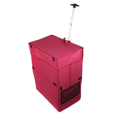 Dbest Jumbo Smart Cart Collapsible Rolling Utility Cart, Red (01-005)