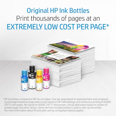 HP 32XL Black High Yield Ink Tank Bottle Refill, Prints Up to 6,000 Pages (1VV24AN)