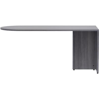 Lorell Essentials 29H x 66W Desk Peninsula, Weathered Charcoal (LLR69593)