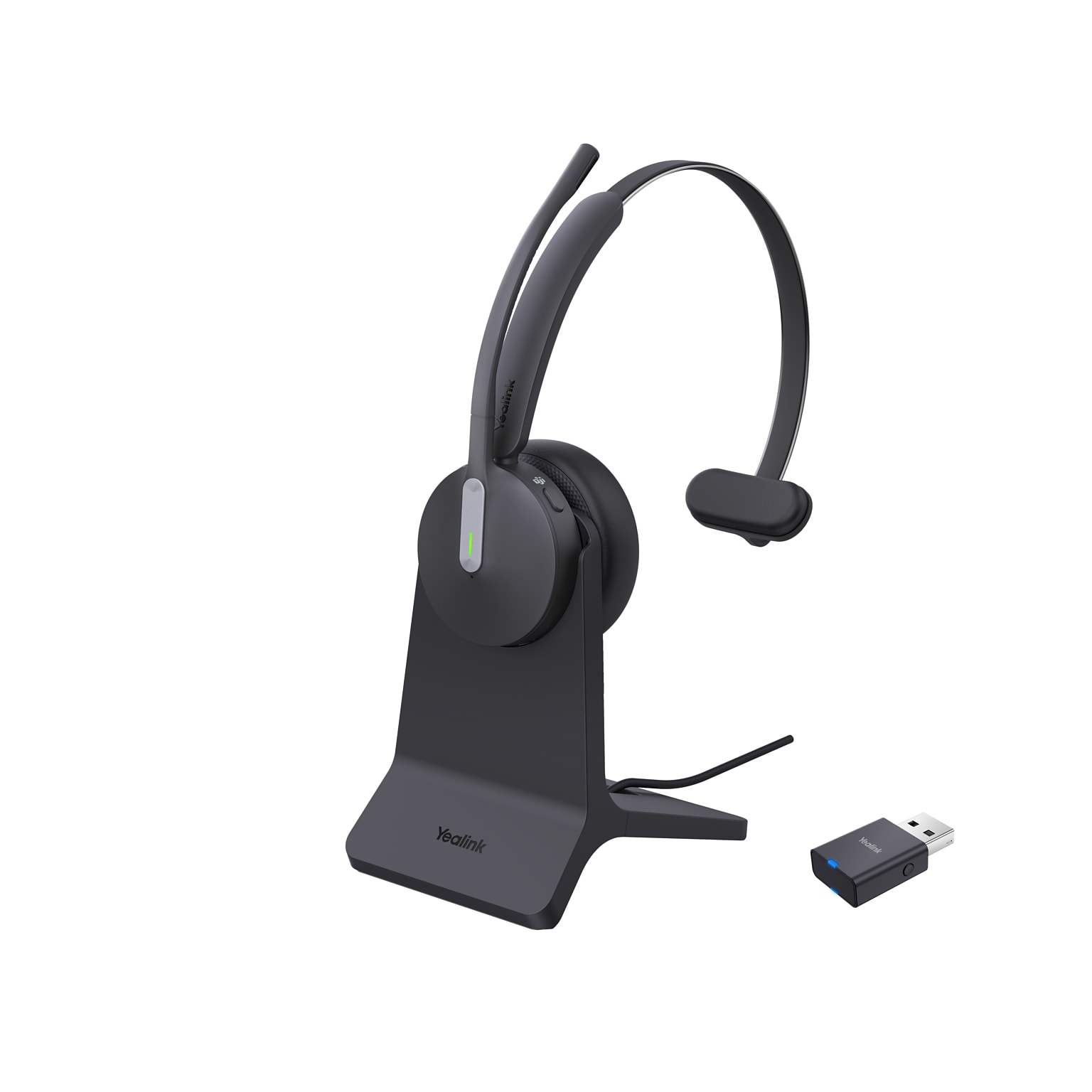 Yealink WH64 Hybrid Wireless Noise Cancelling Mono Headset, Teams Certified(With Stand)