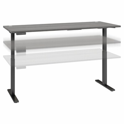 Bush Business Furniture Move 60 Series 27-48 Adjustable Standing Desk, Platinum Gray/Black (M6S723
