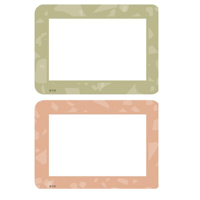 Teacher Created Resources Terrazzo Tones Name Tags/Labels Multi-Pack, 36/Pack, 6 Packs (TCR7222-6)