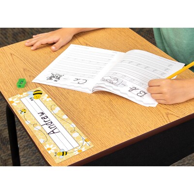 Teacher Created Resources Buzzing Bees School Name Plates, 11.5" x 3.5", 36/Pack, 6 Packs/Bundle (TCR6909-6)