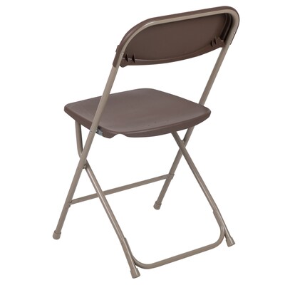 Flash Furniture Plastic Folding Chair, Brown, Set of 6 (6LEL3BRN)