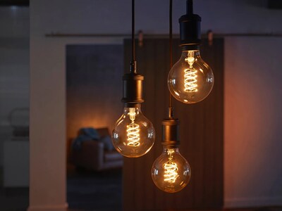 Philips Hue 60W Equivalent G25 LED Smart Filament Bulb, Soft Warm White (571141)