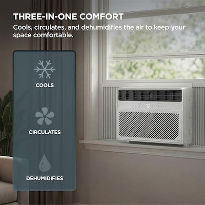 TCL 115-Volt 8000 BTU Window Air Conditioner with Remote, WiFi Enabled, White (T08WV9S)