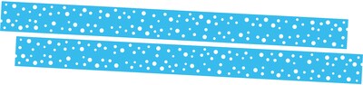 Barker Creek Double-Sided Border, 35" x 3", Dot to Dot Pool Blue, 24/Pack (4435)