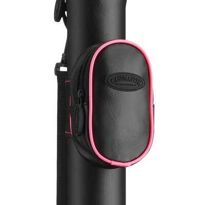 Casemaster Q-Vault Supreme Black with Pink Trim Cue Case (51-0706-12)