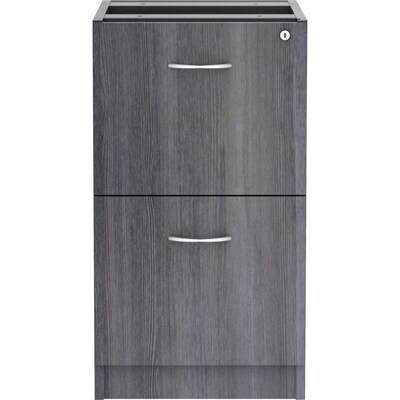 Lorell Essentials Series File/File Fixed File Cabinet, Letter/Legal Size, Weathered Charcoal, (LLR69559)