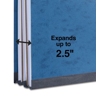 Staples Moisture Resistant Classification Folder, 2-Dividers, 2.5" Expansion, Legal Size, Dark Blue, 10/Box (ST614642-CC)