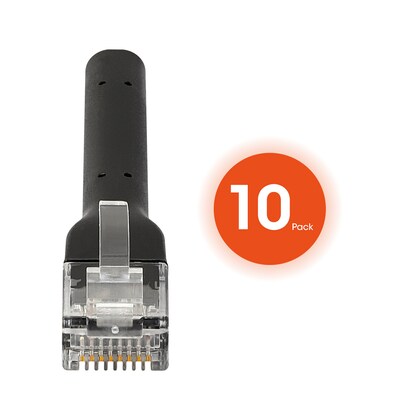 Intellinet Network Solutions 3ft CAT-6 Ethernet Cable, 23 AWG, Black, 10/Pack (ICI745185)