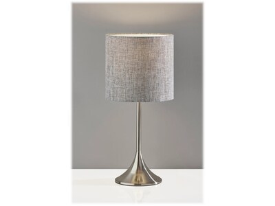 Simplee Adesso Leslie Table Lamp, Brushed Steel (SL1169-22)