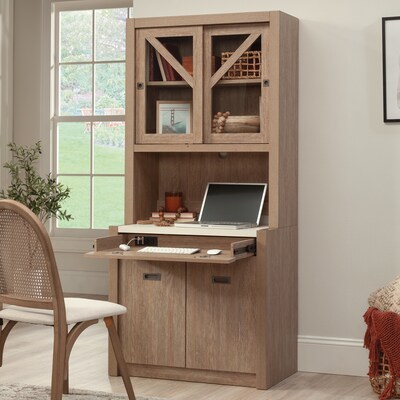 Sauder Dixon City 33"W Desktop Hutch, Brushed Oak (432889)