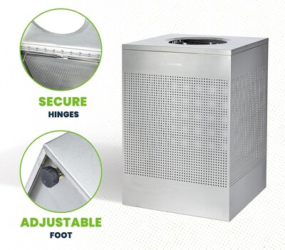 Alpine Industries Stainless Steel Trash Can, 40 Gallon, Silver (ALP438-40-SS-MK)