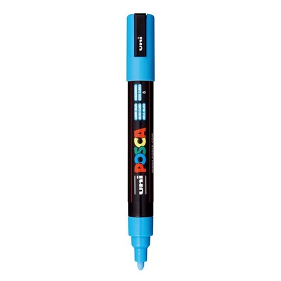 POSCA PC-5M Water Based Paint Marker, Reversible Medium Tip, Light Blue, 3/Pack (UBCPC5MLBLUE-3)